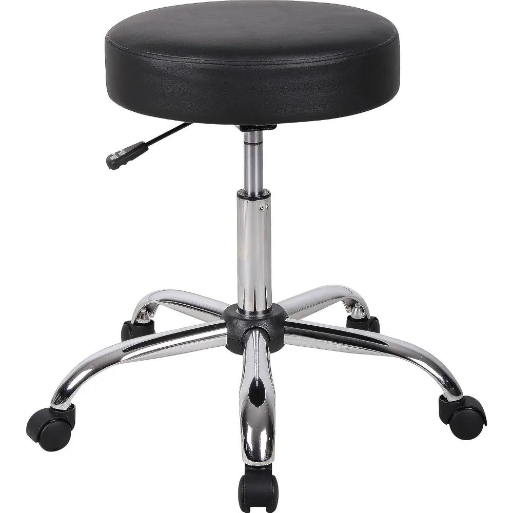 

Armless Medical Spa Professional Stool, Black, easy maintenance and cleaning. Round-shaped armless design for universal usage.