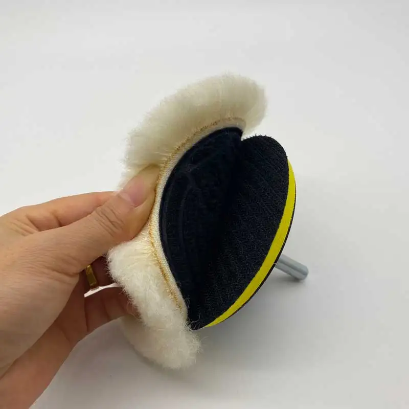 4-Inch Wool Ball Special For Polisher Automotive Detailing Wool Pad Self-Adhesive Wool Ball Polishing Pad High-Density Wool Ball