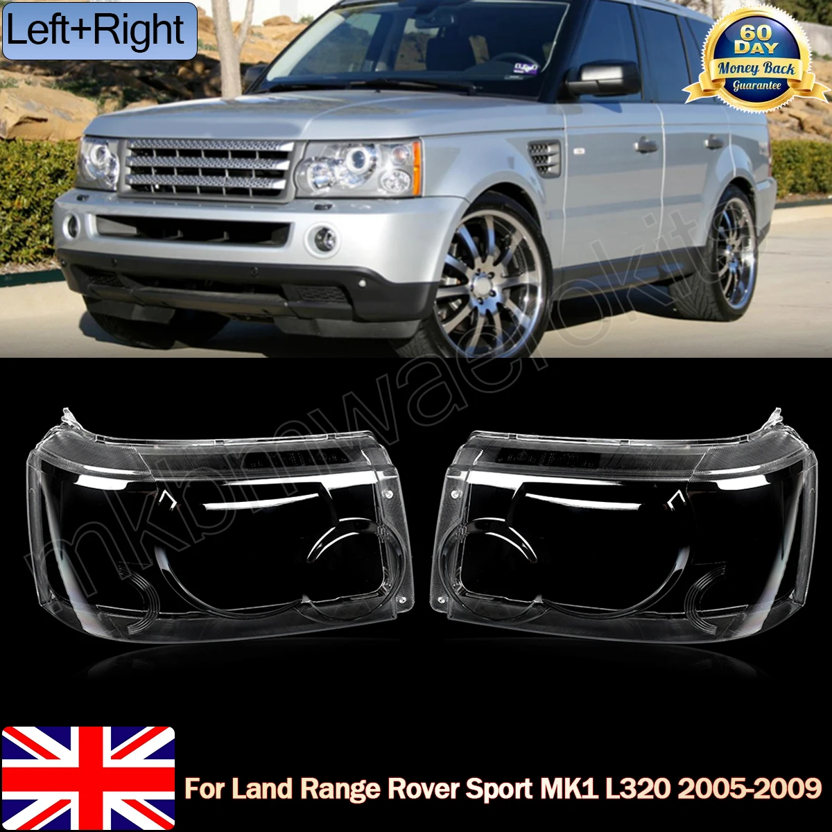 Fit for Land Rover Range Rover Sport MK1 L320 2005-2009 model Rover Range Sport Headlight Lens Cover Car Accessories Tools