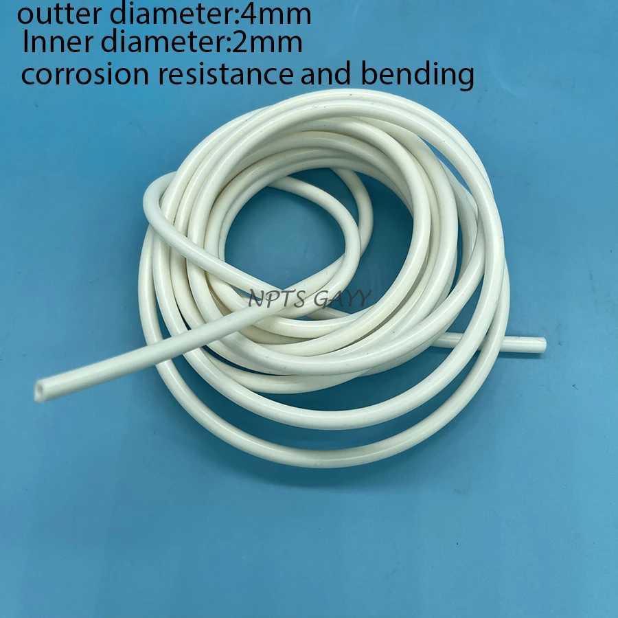 5 Meters White Silicone Ink Tube Eco Solvent For Mimaki Roland Mutoh Printer Water Based Ink Pump Tubing Soft Hose Pipe 4*2mm