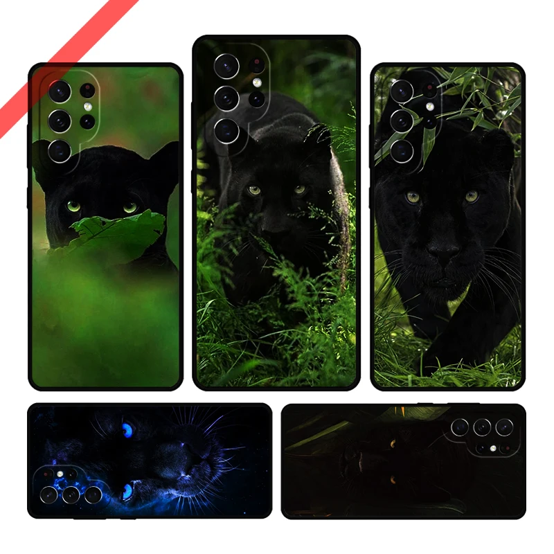 

Animal Panther Phone Case For Samsung Galaxy S20 FE S21 S10 S23 Plus S24 S22 Ultra Coque Note20 Note10 S9 S8 Cover Capa