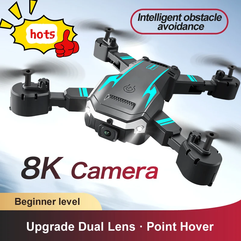 Hot Selling 8k G6 Dual Camera Obstacle Avoidance Rc Helicopter Fpv Camera Altitude Hold Mode Foldable Mini Drone