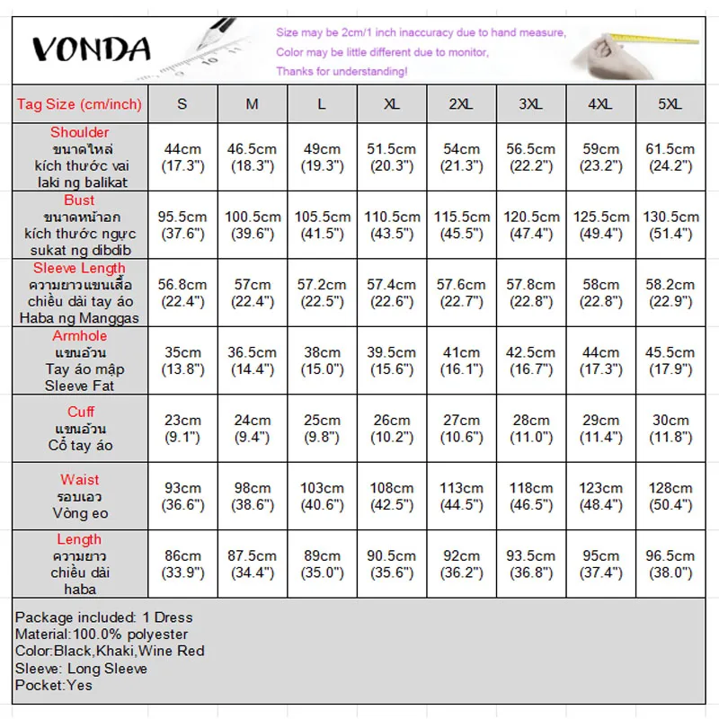 VONDA женские элегантные мини-платья осенние пояса и пуговицы с рюшами вечерние платья 2025 модный однотонный повседневный сарафан с длинными рукавами