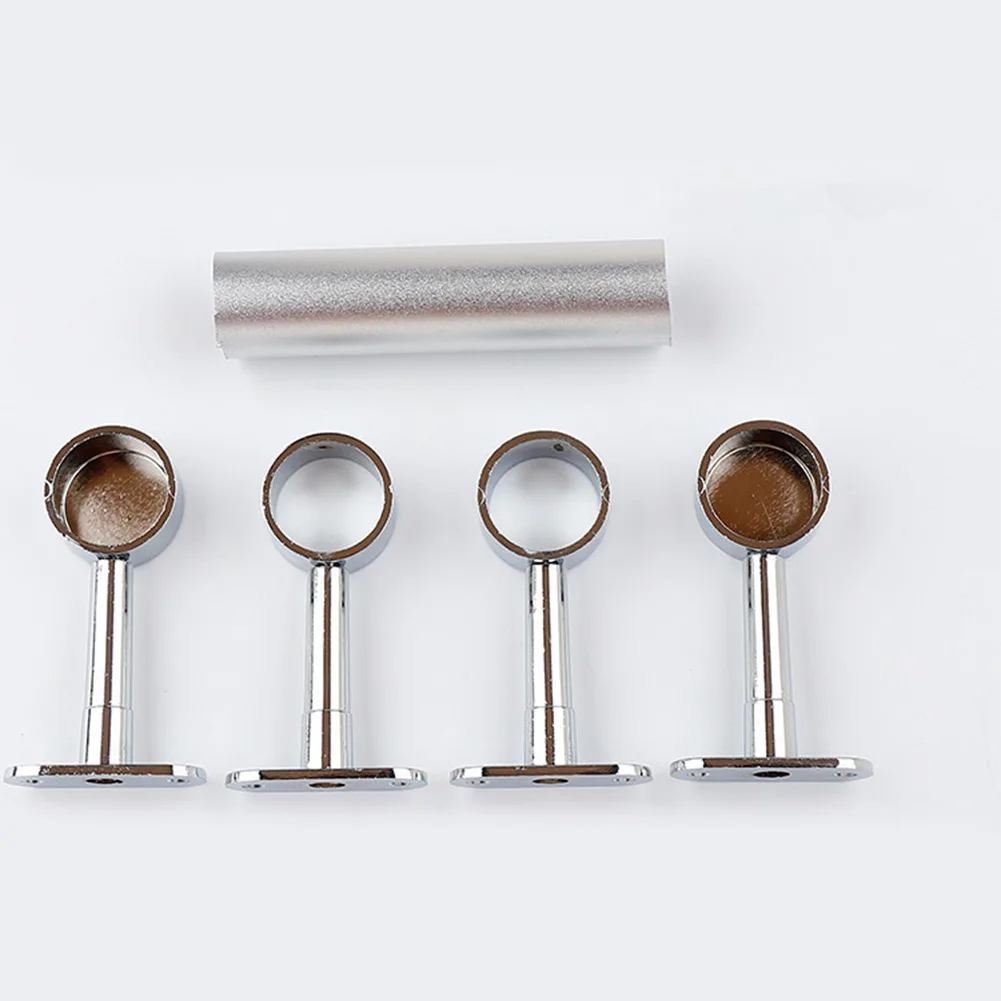 1 X Adjustable Centre Support Bracket For Wardrobe Rail Rod Socket, 25mm Dia Zinc Alloy Material, Bright Finish