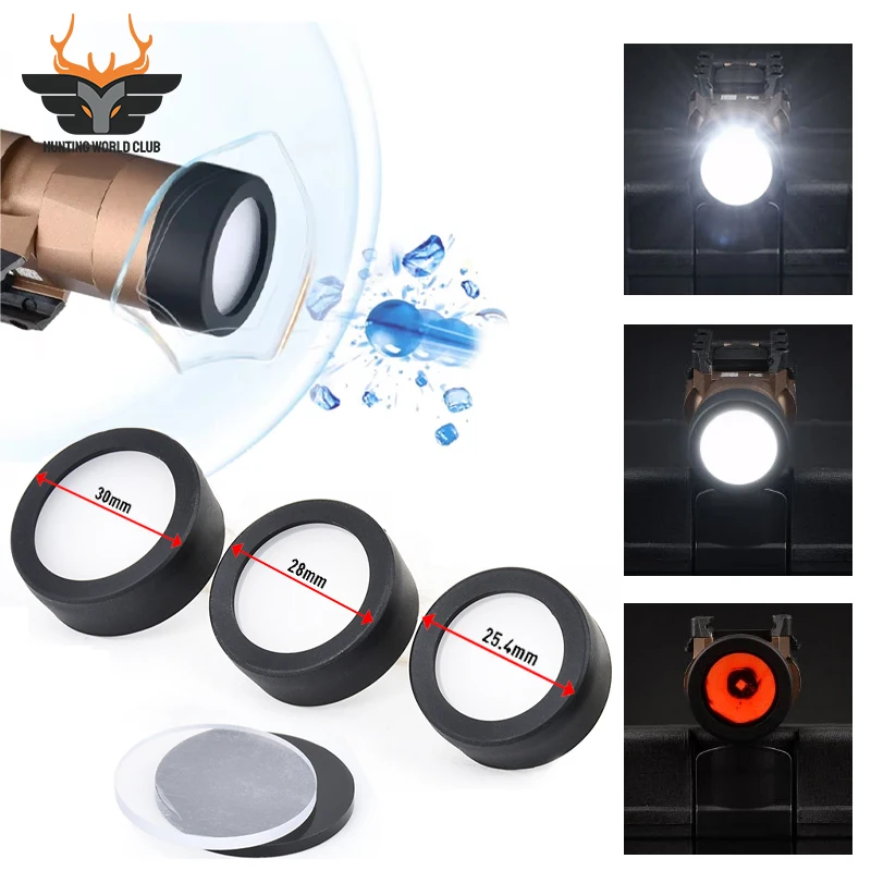 

Flashlight Protective Cover Hunting Tactical Flashlight Protective Mirror M300 M400X300X400V Special Flashlight Protective Cover