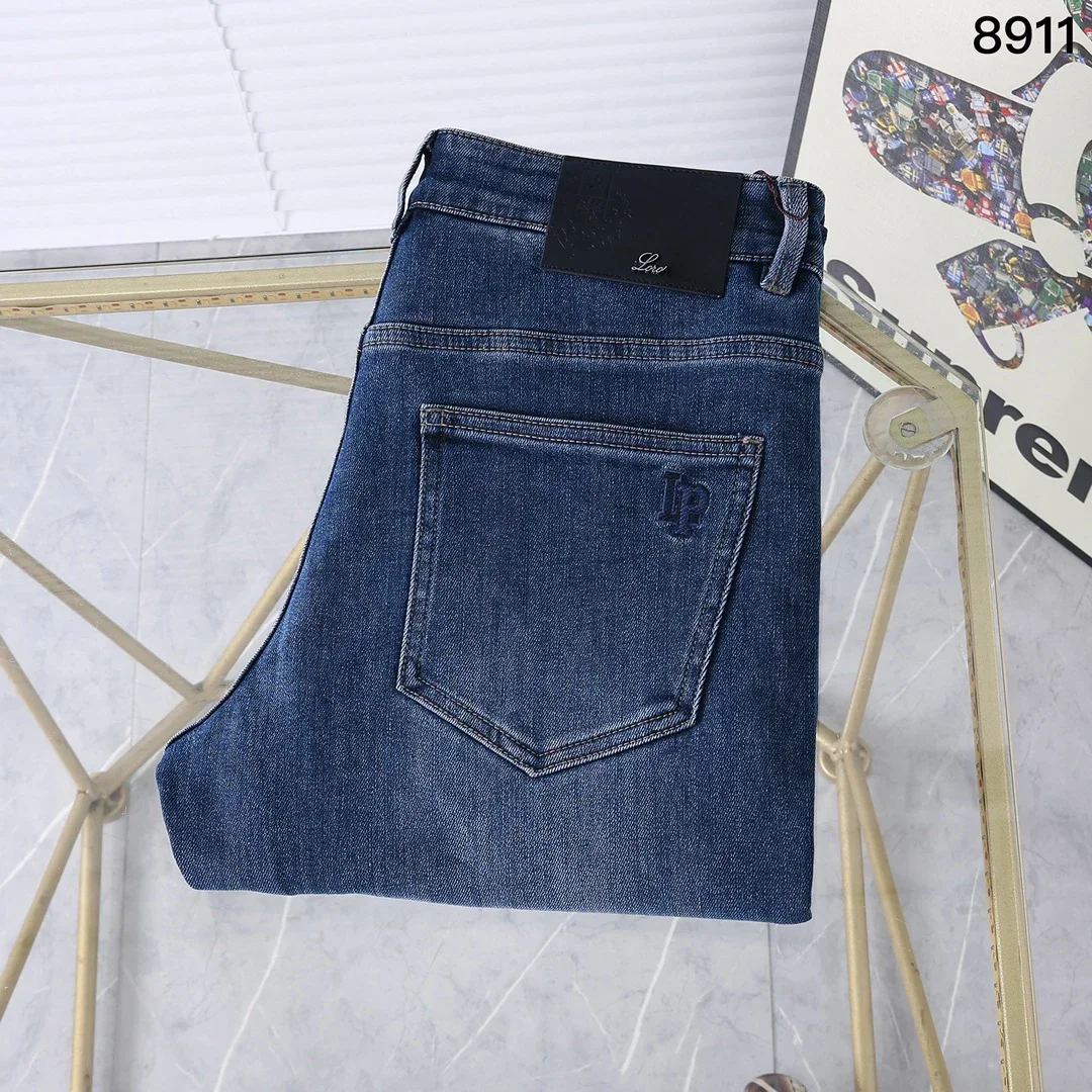 BLLIYOSS Jeans Thick Cotton Men 2024 Autumn Winter New comfortable casual elastic High Quality 29-42  Straight long pants