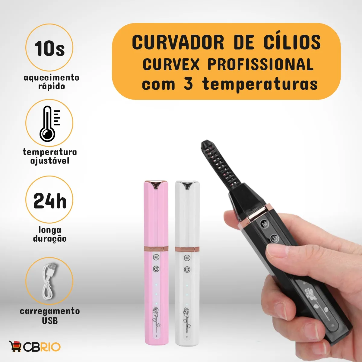 Curvex Rechargeable Usb Heating Eyelash Curver