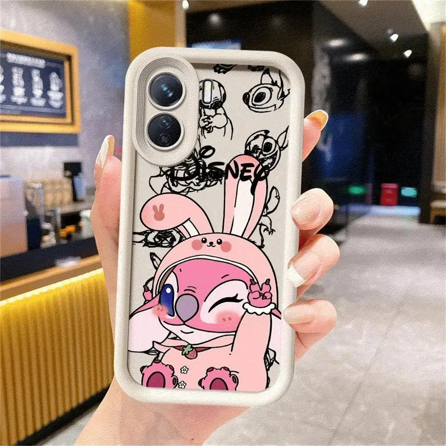 Disney Stitch Angel Phone Case for Redmi 12 4G 12C 13C 4G 5G Poco X3 NFC X3 Pro C50 C51 C61 A1 A2  Plus A3 A3x Matte image 2