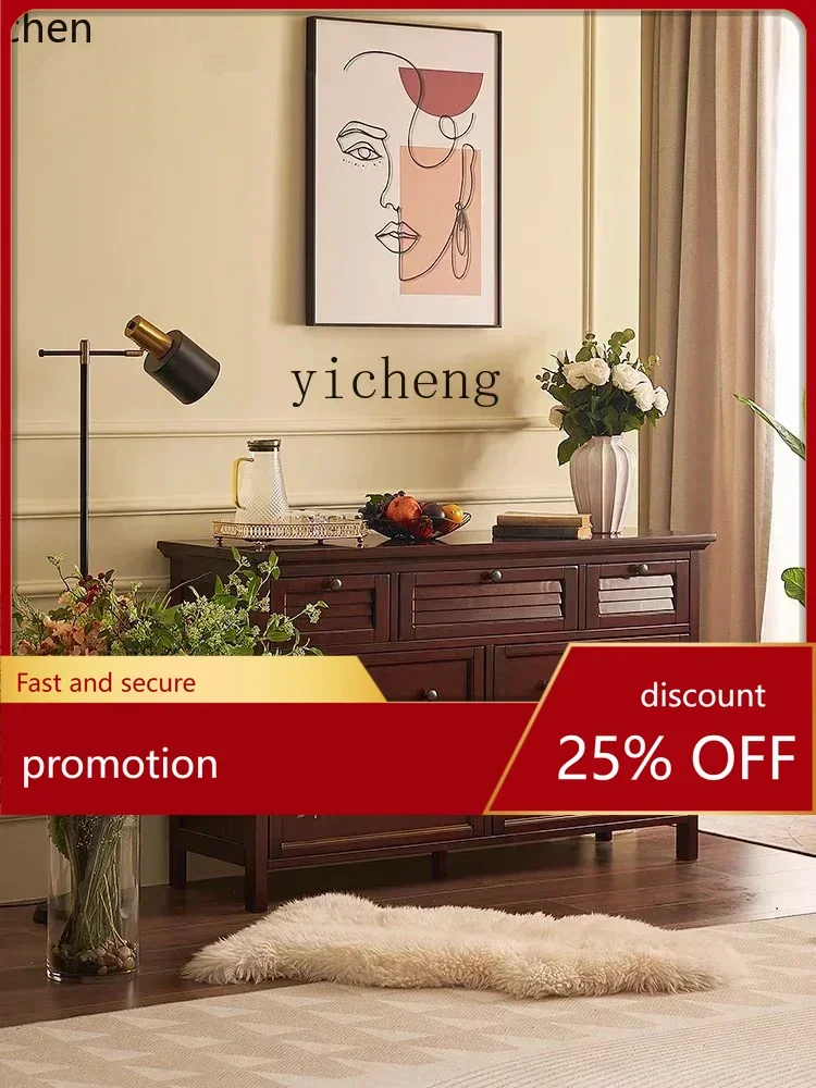 

HXL Retro Solid Wood Modern Minimalist Chest of Drawers 7-Drawer Cabinet Drawer Storage Cabinet