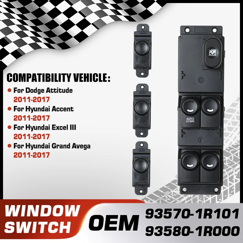 

93570-1R101 935801R000 Power Window Door Lock Switch For Dodge Attitude Hyundai Accent MK4 Hyundai Excel III Hyundai Grand Avega