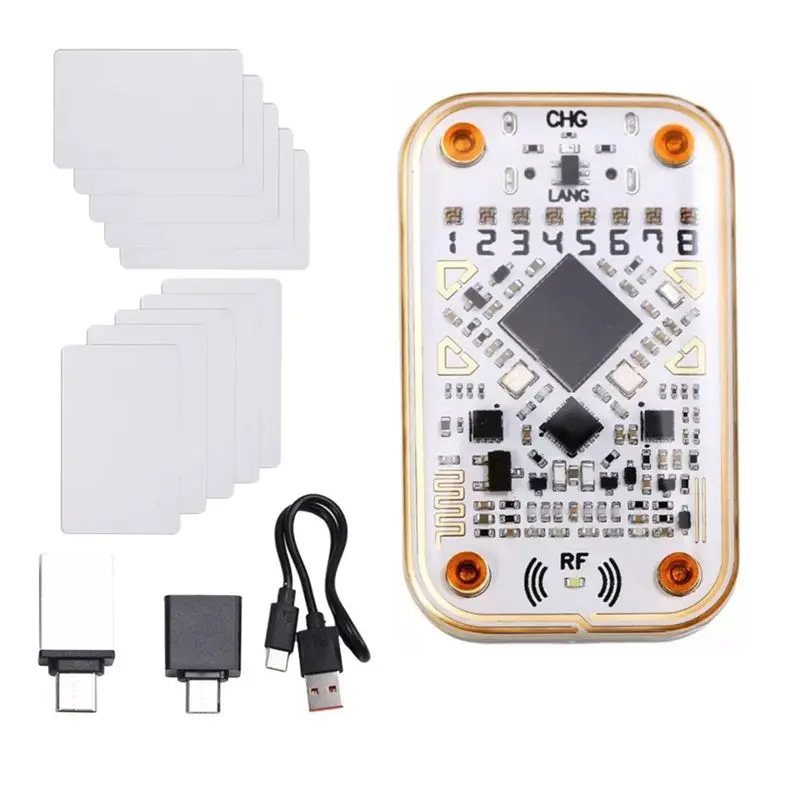 ABZZ-Chameleon Ultra RFID Smart Chip Reader+5XCUID/UID Card Smart Card Emulator 125K 13.56Mhz IC ID Card Decode Tool