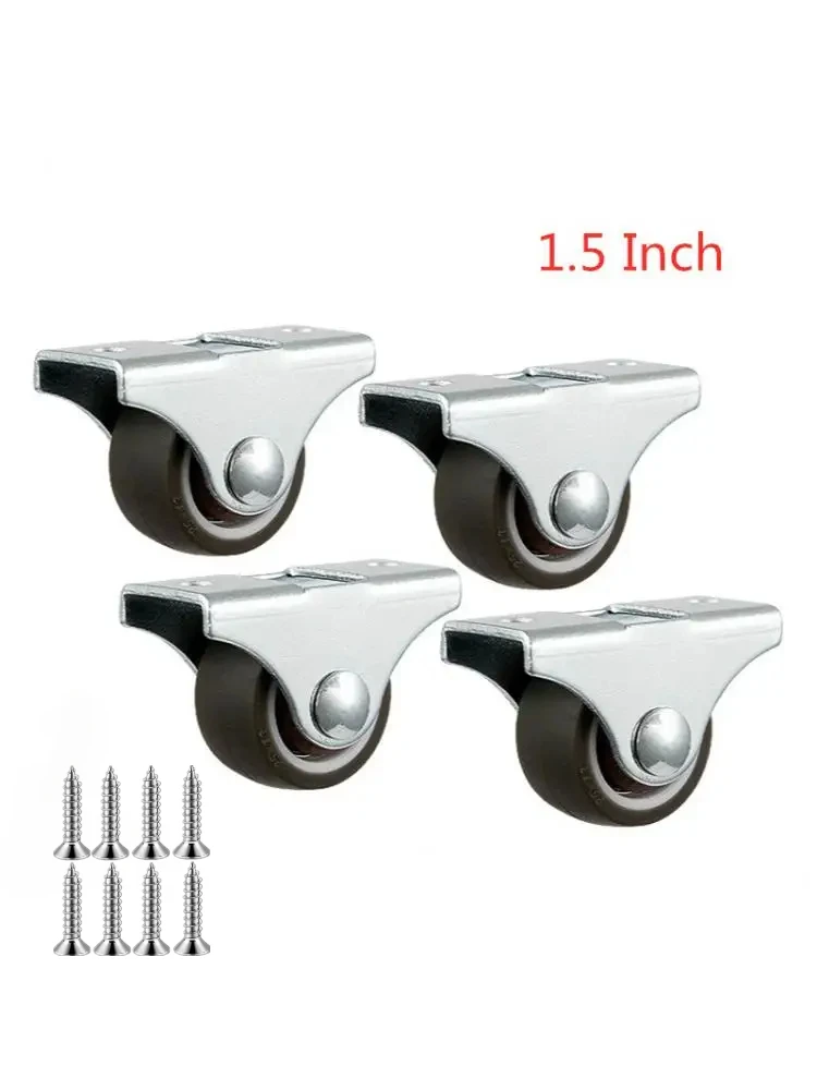 1/2/4/8 Pcs Mute Caster 1/1.25/1.5/2 Inch Directional Wheel Drawer Pulley Bookcase Furniture Guide Rubber Silent Caster Roller