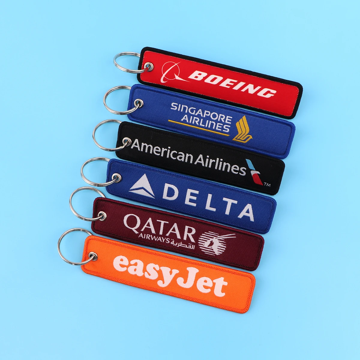 Pilot Keychain Embroidered Key Fobs Flight Key Tags Car Motorcycles Keyring Holder Chaveiro Fashion Jewelry Aviation Gifts