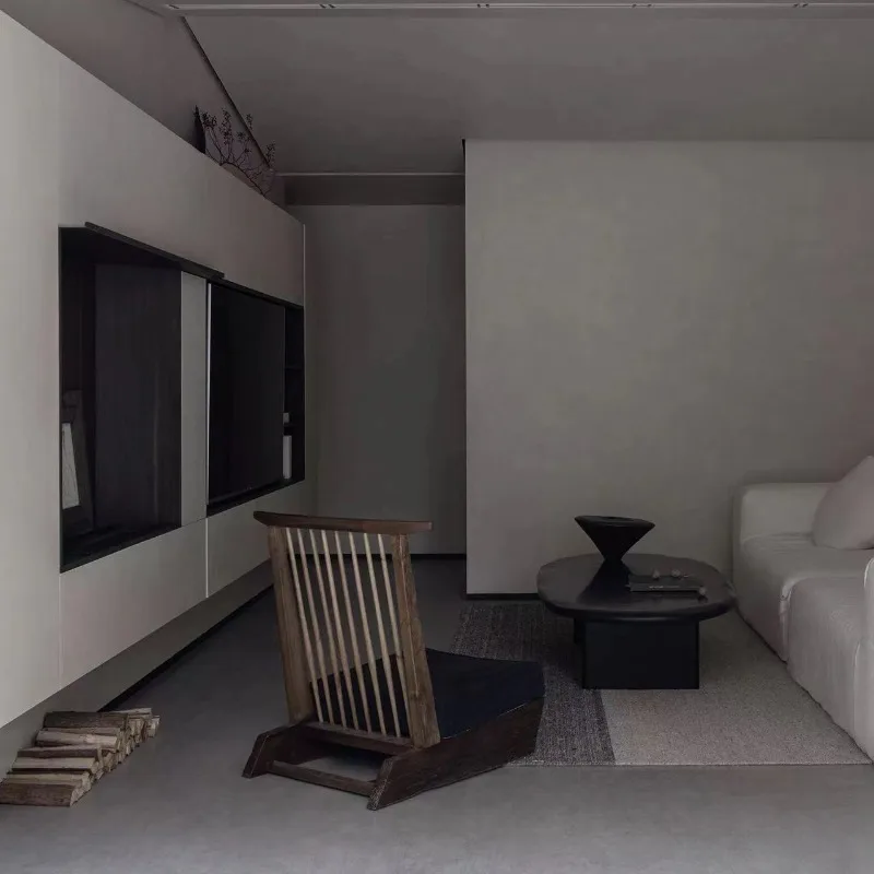 Tatami chair century-old wood leisure chair wabi sandy wind Japanese leisure chair household