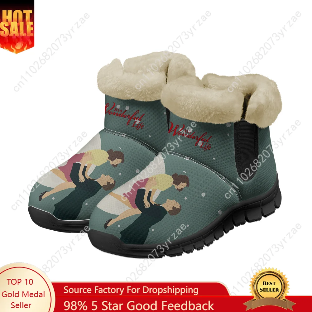

It's A Wonderful Life Snow Boots Mens Womens Teentager Warm Boot High Quality Casual Lightweight Sneakers Custom Sports Shoes
