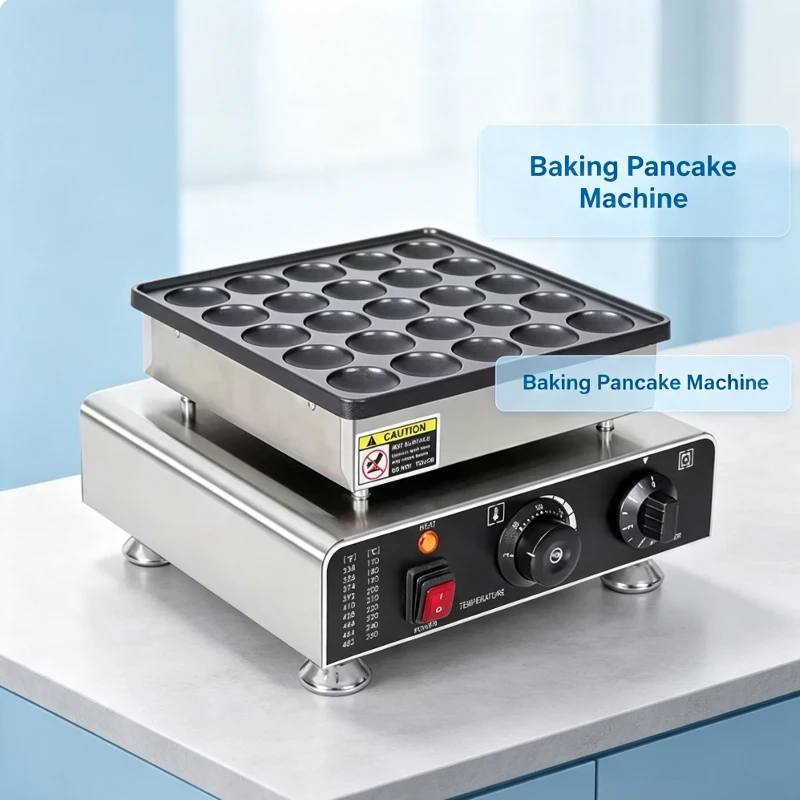 25 Hole Mini Pancake Maker Multifunctional Small Waffle Maker Commercial Small Round Cake Maker