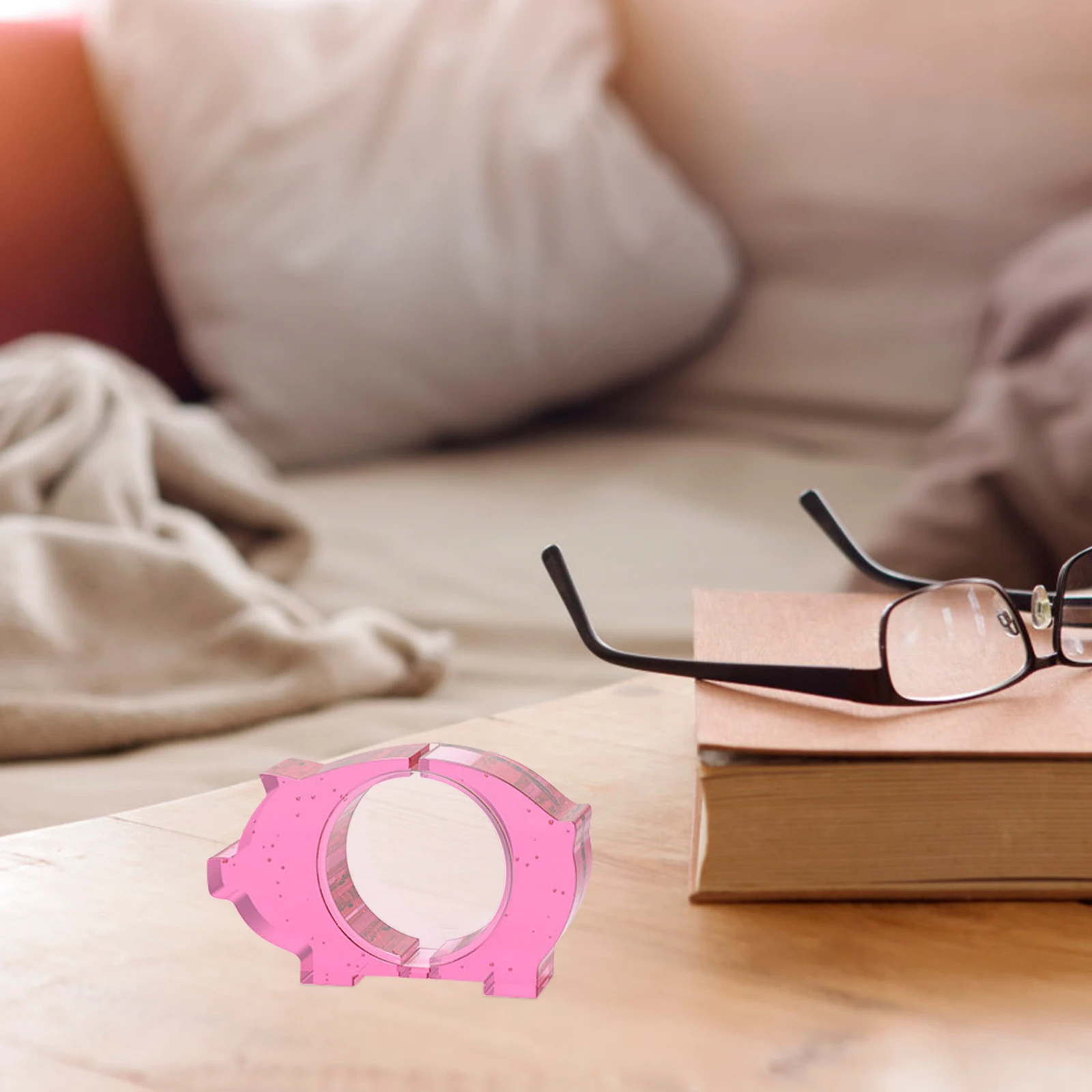 

Silicone Piggy Bank Mold for DIY Crafts Making Flexible Animal Coin Saving Jar Unique Pig Charm Storage Box Mold