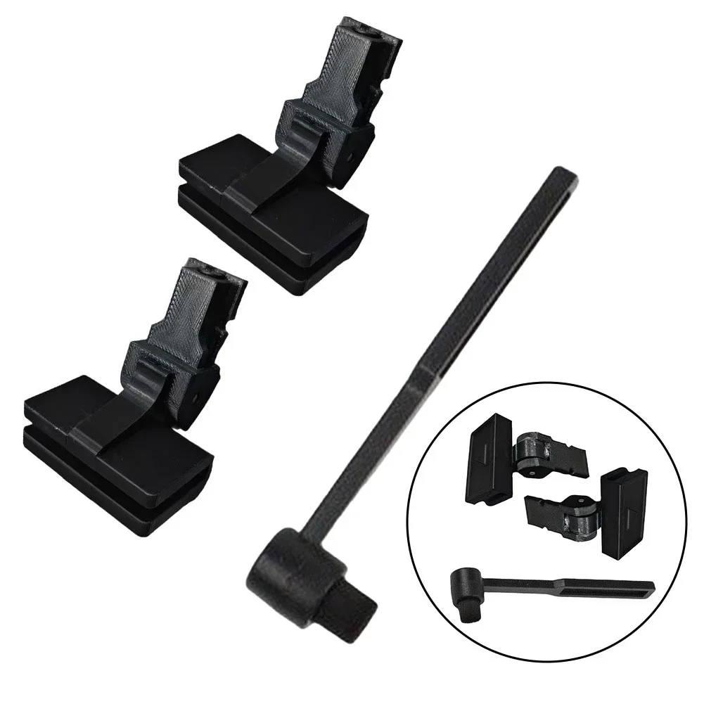 For Sony For PS-LX300H Turntable Dust Cover Hinges 2 x Black Hinges with Cleaning Brush Smooth Operation Long Lasting