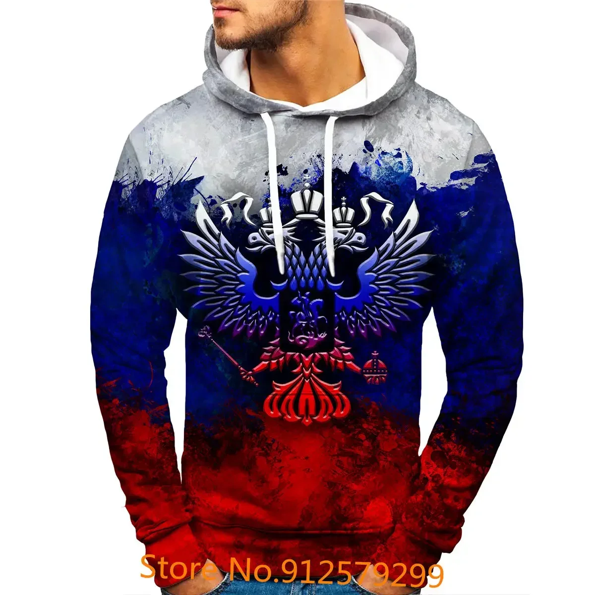 Customization 2022 Personalized Russia Flag 3D Print Hoodie Men Pullover Casual Camo Sweatshirt