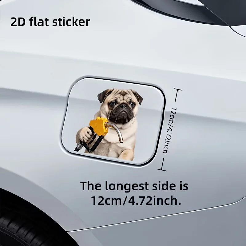 Husky Baseball Cap Fuel Door Vinyl Sticker, 2D Flat Car Decal