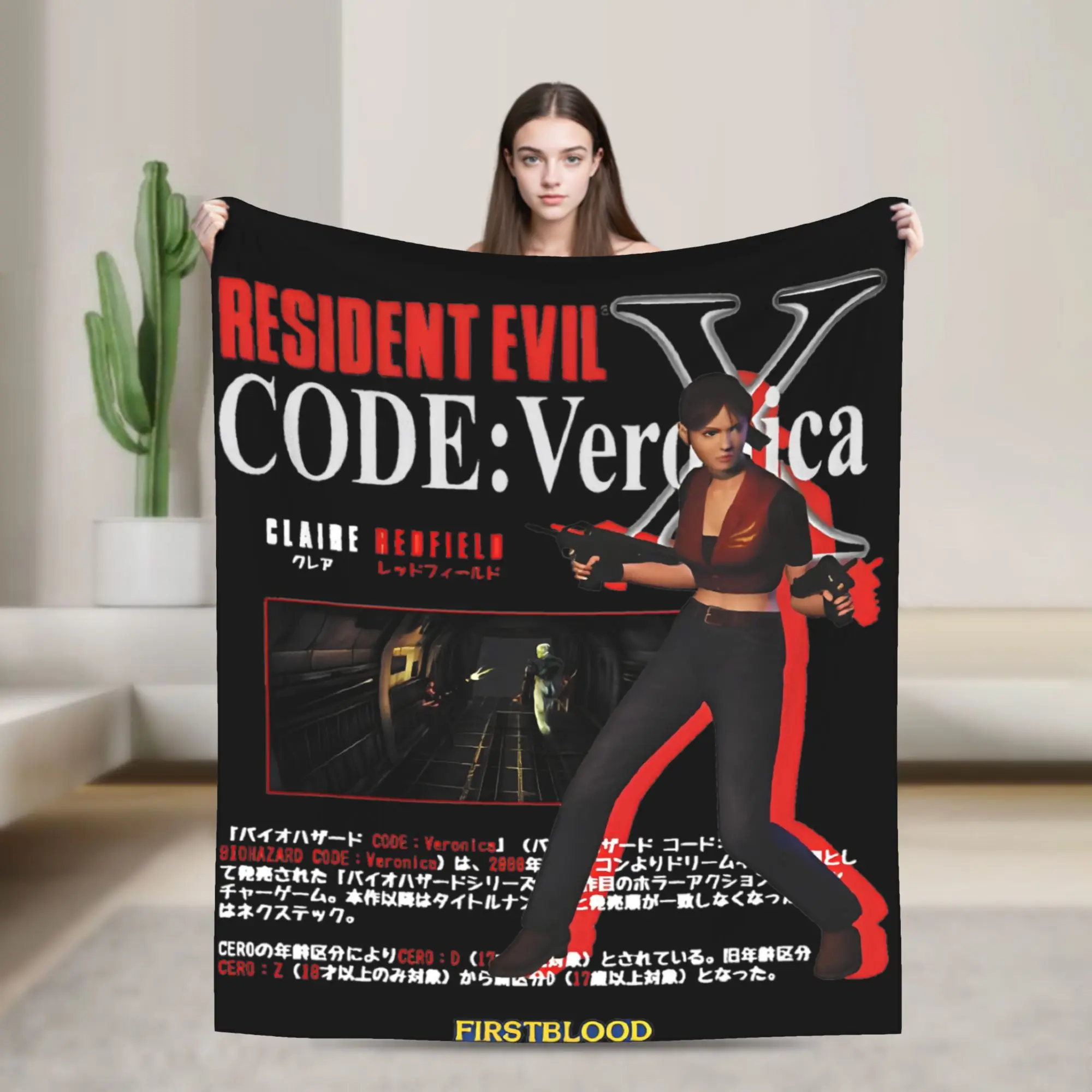 

Residents Evils Code Veronica X Wool Blankets Custom Throw Blankets for Home Hotel Sofa 150*125cm Bedspread,