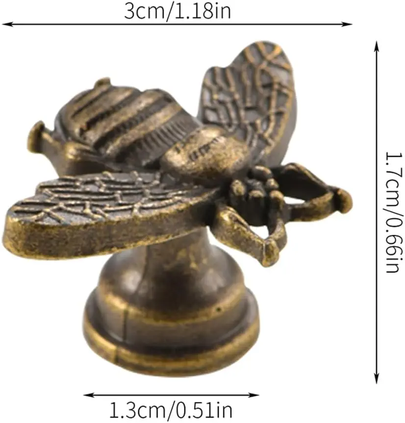 10PCS Vintage Bronze Cabinet Knobs, Used for Honeycomb Shaped Hardware Knobs of Cabinets, and for Handle Cabinet Drawer Knobs