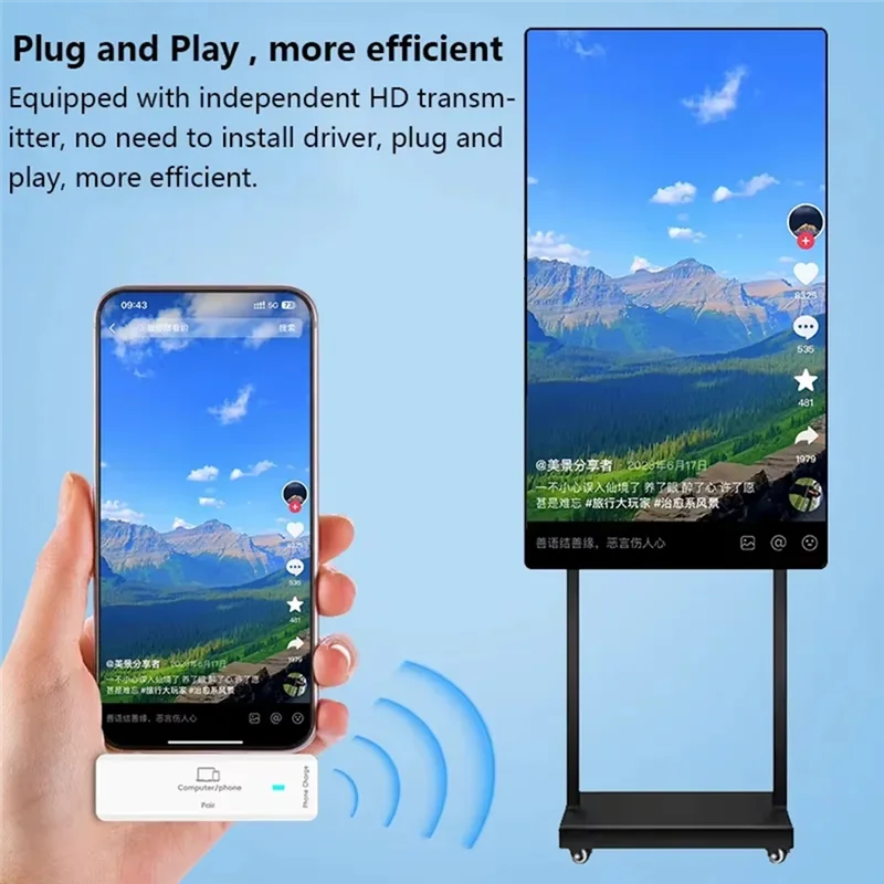 ABJF-Wireless -Compatible 1080P 30M Video Audio Transmitter Receiver Extender Wifi Display Adapter For TV Stick Dongle