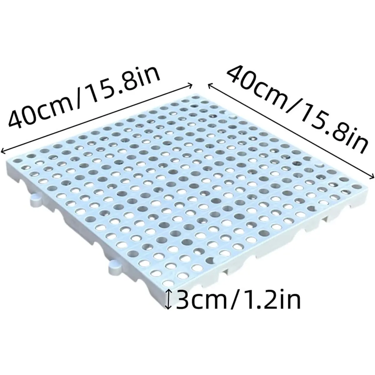Moisture- Plastic Pallet with Breathable Mesh Ventilation, Suitable for Basements, Warehouses GRAY