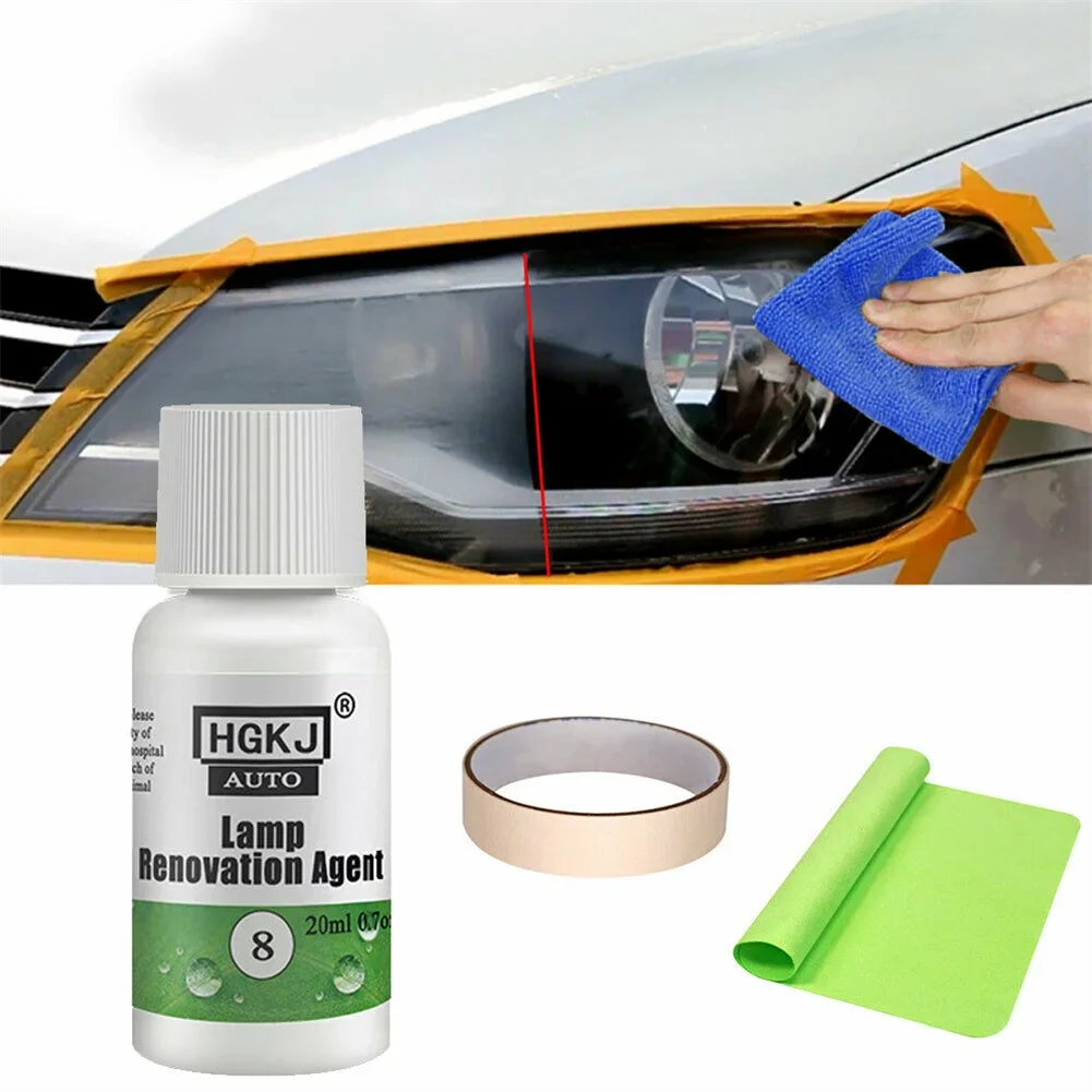 20ml HGKJ 8 S Car Headlight Restoration Polishing Kits Auto Headlight Polishing Headlamp Polish Restoration Renovation Liquid