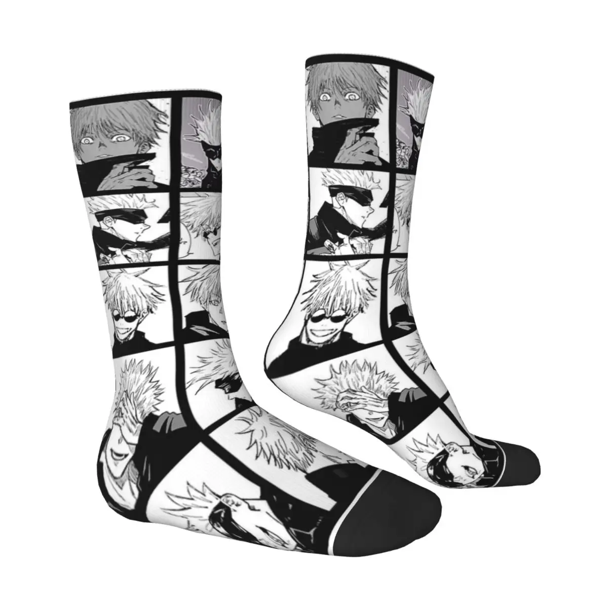 Gojo Satoru Panels Socks Socks Kawaii Stockings Winter Anti Skid Women Men Socks Breathable Graphic Running Sports Socks