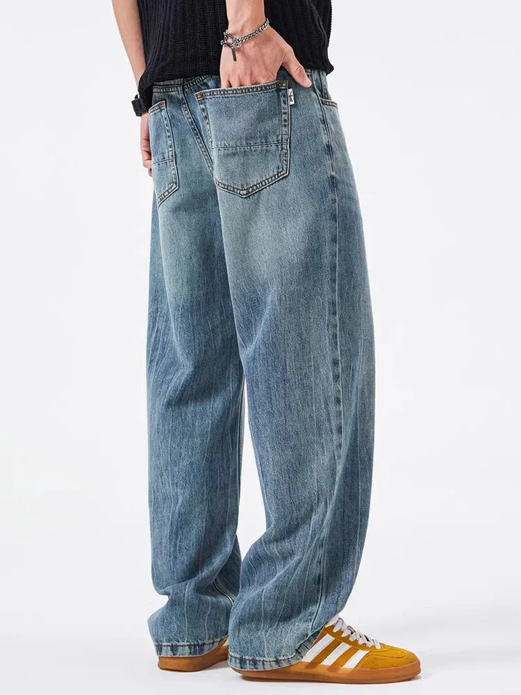 

Loose Straight Leg Men's Jeans mid Waist Cleanfit Series Casual Wear Light Waed Spring Autumn Comfortable Loose Fit Jeans