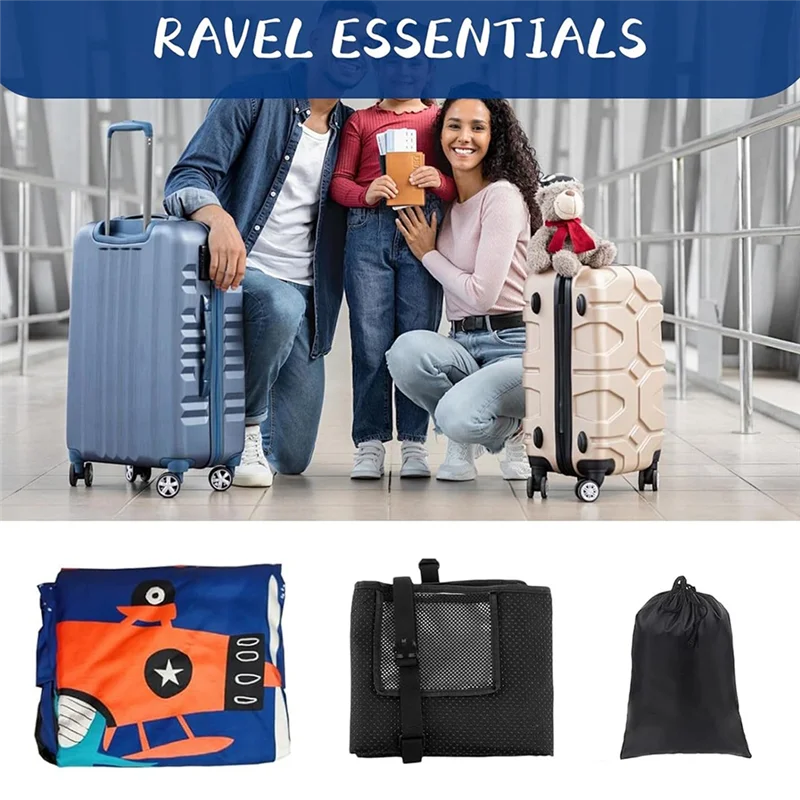 AA01-سرير طائرة للأطفال الصغار، سرير طائرة للأطفال مع لحاف للأطفال، سرير طائرة آمن ومريح للأطفال الصغار، موسع مقعد بطابقين #5