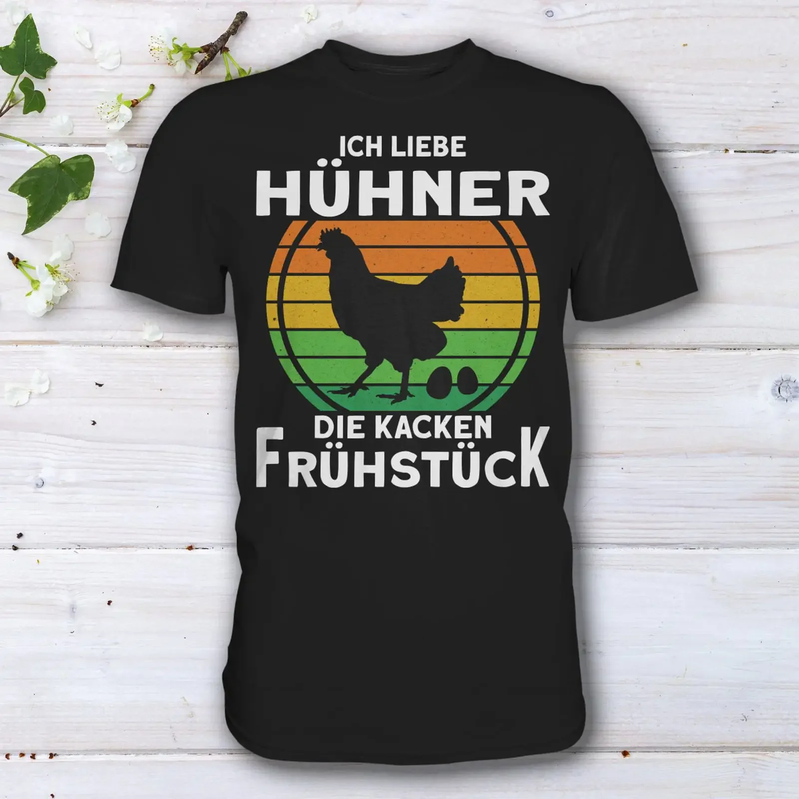 Ich liebe Hühner T Shirt Geschenk Lustiger Huhn Spruch für Landwirt mit Humor vintage Washed Stretched Versatile Casual Stylish