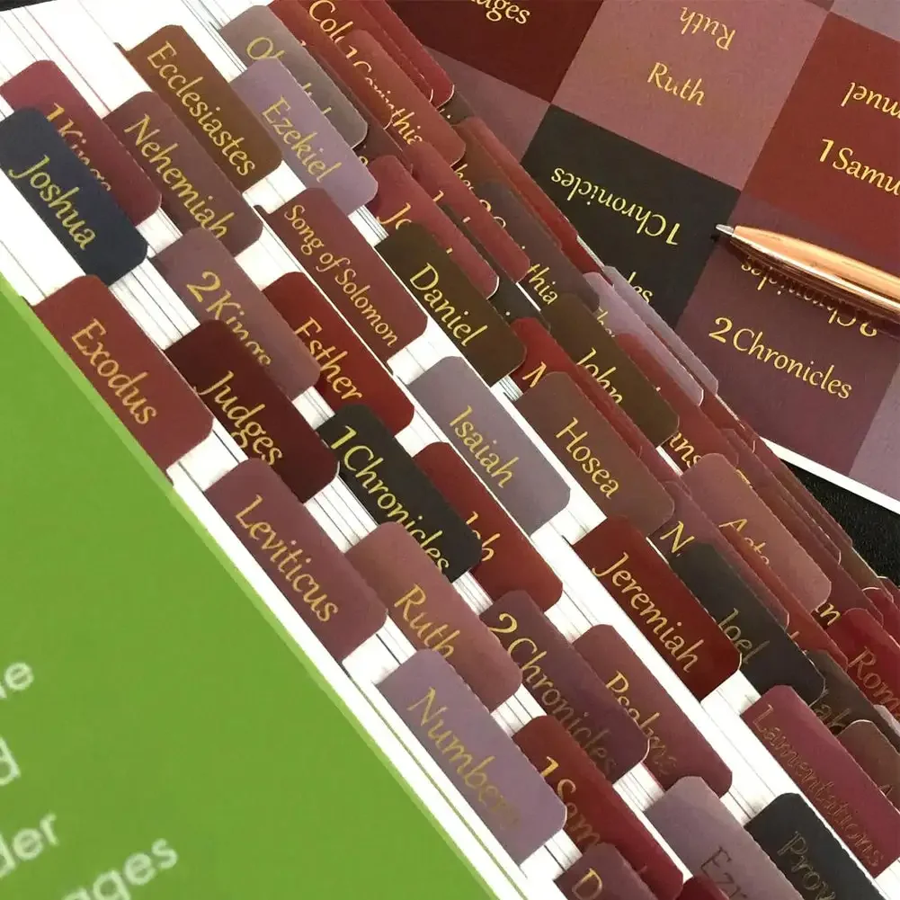 ملصق تسمية فهرس الكتاب المقدس الأرجواني ، قابل للكتابة ، قابل للإزالة ، شخصية ، ذاتية اللصق ، إشارة مرجعية ، أدوات مكتبية ، 5 أوراق