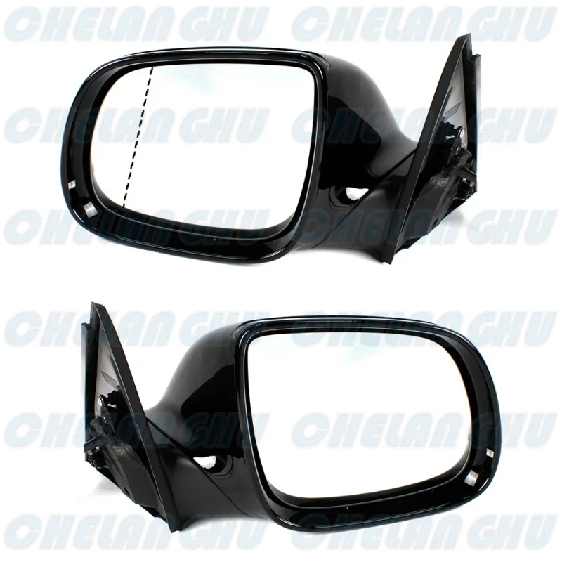 1 Pair 6 Pins Black Painted Heated Power Adjust Rear View Mirror For Audi Q5 2009 2010 2011 2012 2013 2014 2015 LHD