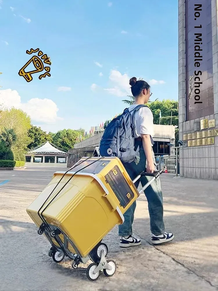 portable-hand-pulled-cargo-cart-luggage-carrier-stair-climbing-aluminum-alloy-foldable-shopping-cart-for-students-and-travel