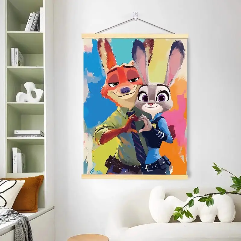 Disney Zootopia Judy Hopps анимация мультфильм милый постер креативный Kawaii студенческое украшение для спальни настенное искусство подарок оптовая продажа