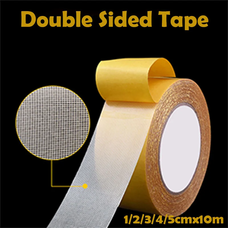 10m Strong Fixation Double Sided Adhesive Tape Heavy Duty Translucent Mesh Traceless Grid Tape For Carpets Anti Slip Mats