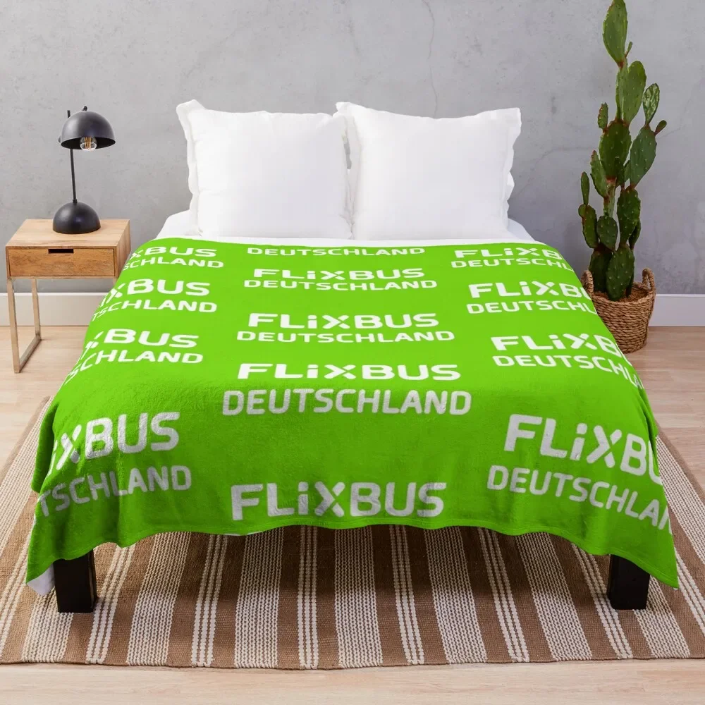 Flixbus Throw Blanket Thin Soft Blanket for Summer Night Sleeping