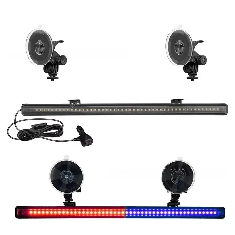 

Car LED Strobe Light Flash Warning Lamp for 3030 Beads Windshield Bar Red Blue Amber White Green Light Assembly Emergency