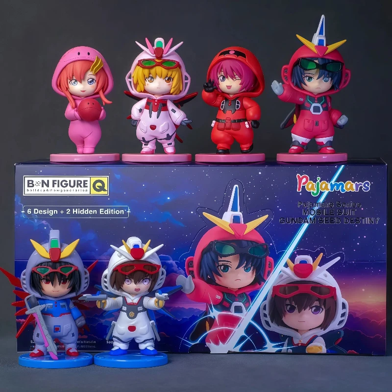 

New BANDAI TOPTOY Pajamars Series Mobile Gundam Suit Seed Destiny Blind Box Figure Anime Model Decor Gift For Hobby Collectors