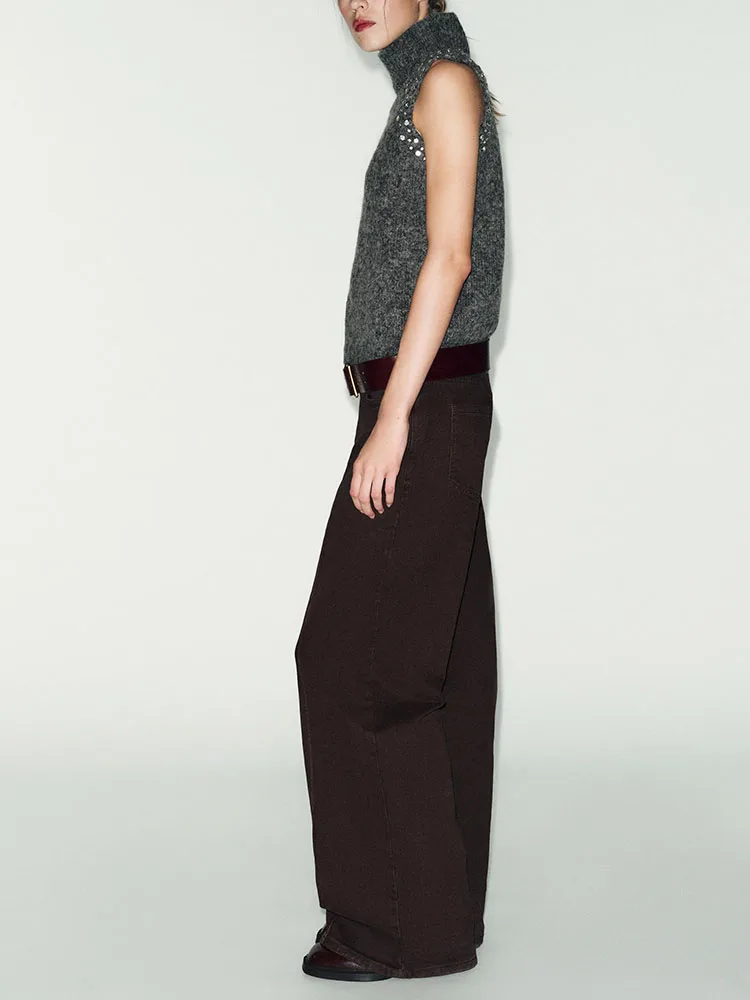 高級婦人服 スウェルビーズトップ 新作 冬コレクション エレガントでファッショナブルなエスニックスタイルの服