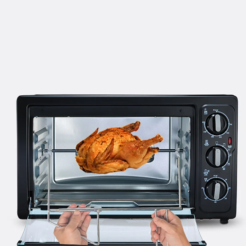 Stainless Steel Roast Rack Chicken Skewer Cook Oven and Air Fryer Rotisserie Accessories BBQ Grilled Chicken Fork Camping Tools