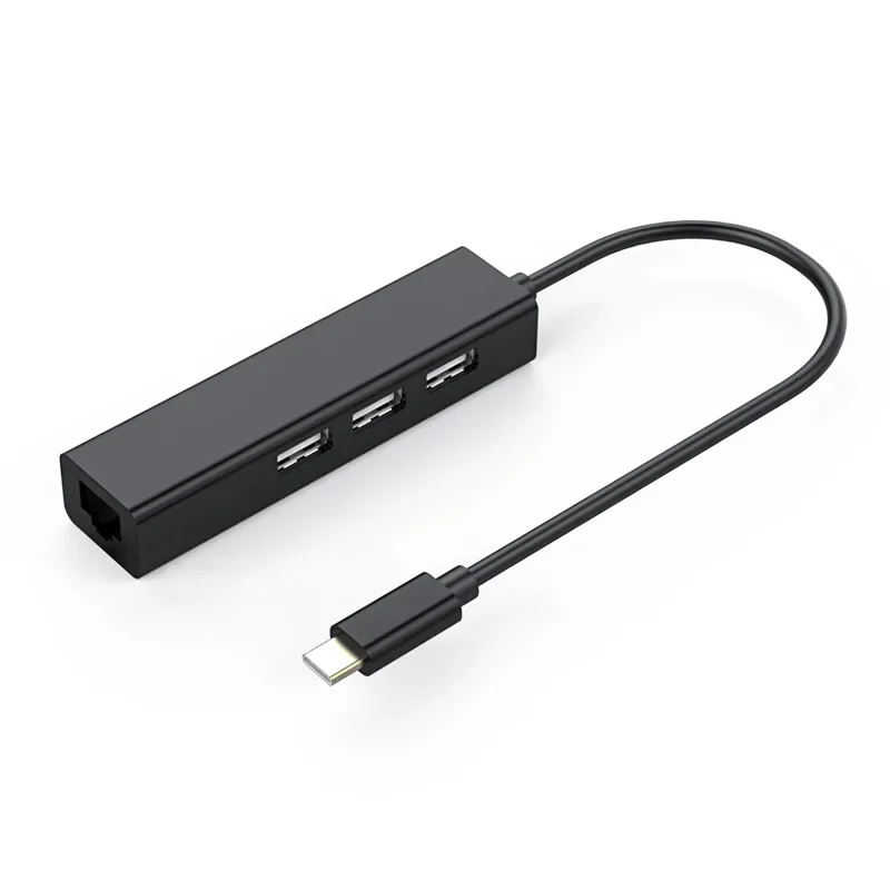 Docking Station Type-C USB 2.0 HUB 100M Ethernet Network Card Is Suitable for The New Notebook Free Drive