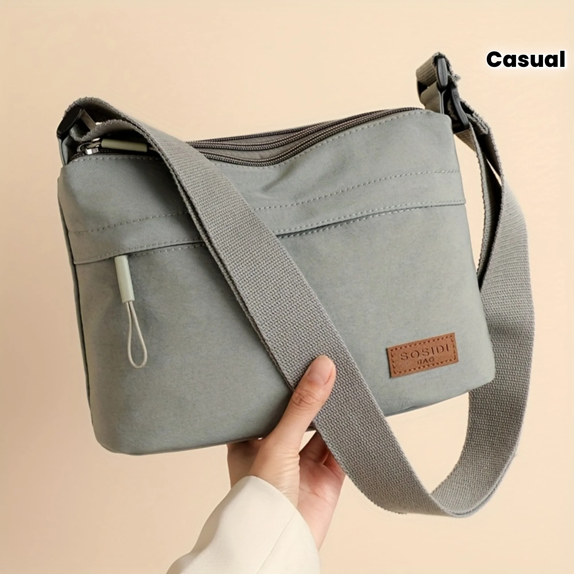 

Large Crossbody Bag for Women, Multi-Zipper, Adjustable Strap. For Office, Shopping & Moms. 4 Colors. Shop Now!