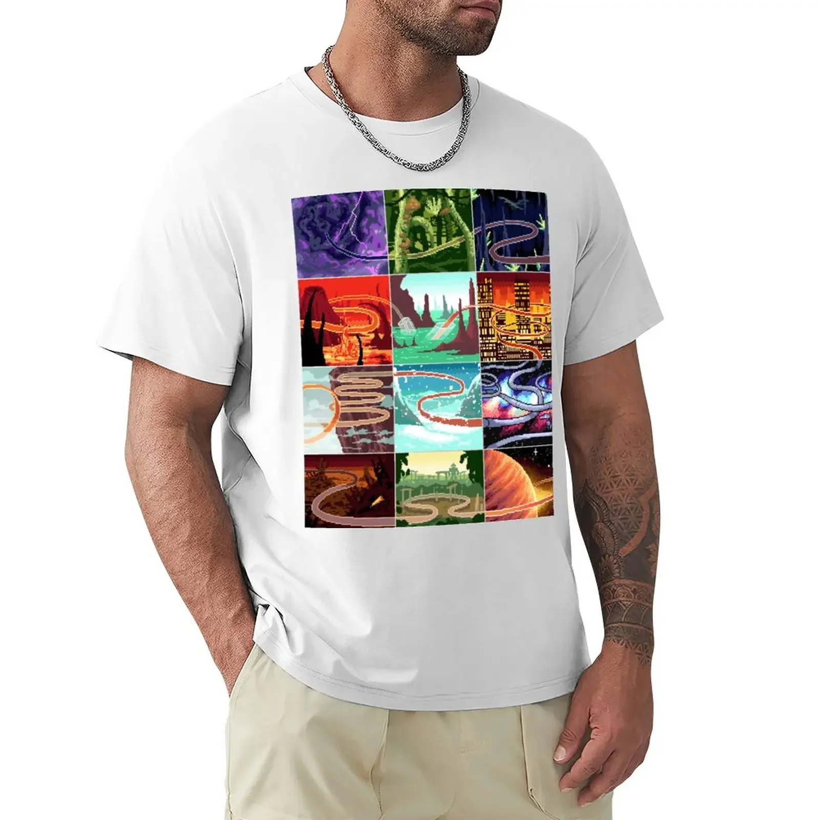 Pixel Realms T-Shirt cute tops sports fans black t shirts for men