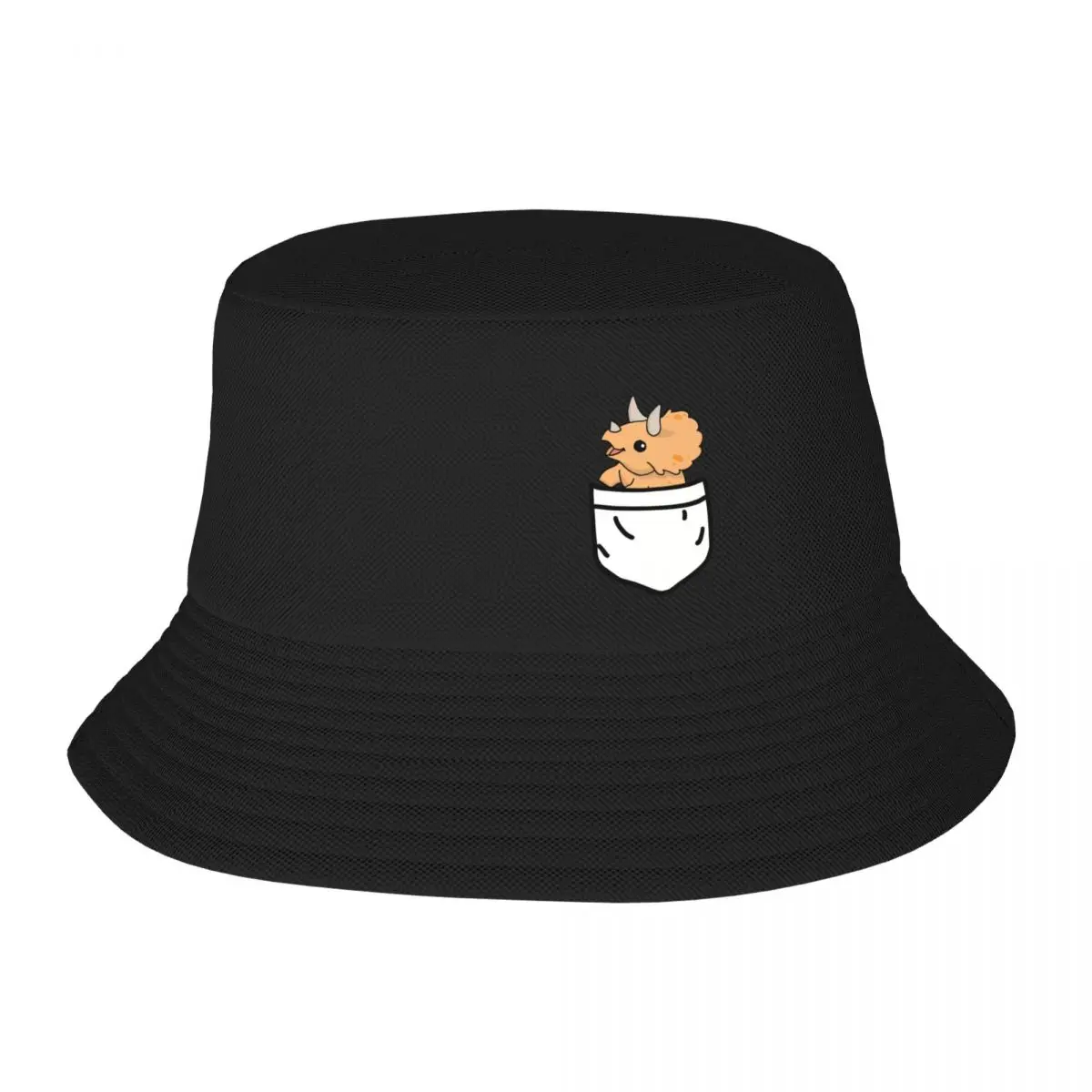 New Pocket Triceratops Bucket Hat Male Hats tea hats Christmas Hats Man Cap Women's