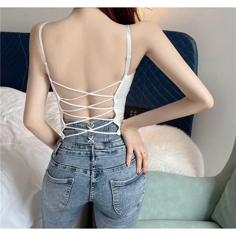 

Underwear Sports Yoga Sexy Cross Beauty Back Vest Spaghetti Straps Outerwear Breathable Bottoming Gather Comfortably Anti-Walkin