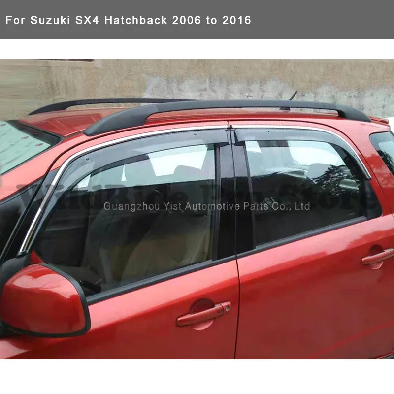 1 set Rain Visors for Suzuki SX4 Hatchback Window Deflectors Sunny Rain Guards Factory Direct Sale