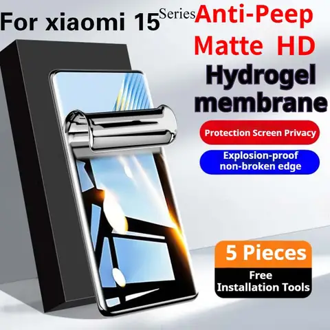 Xiaomi15T Film Hydrogel mat pour Xiaomi 15TPro protecteur d'écran de confidentialité Xiaomi 15SPro lumière bleue douce HD Anti Peeping Mi15Ultra